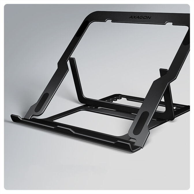 Soporte Elevat&oacute;rio AXAGON STND-LAB  para Port&aacute;tiles Ajustable Aluminio Negro image number 1