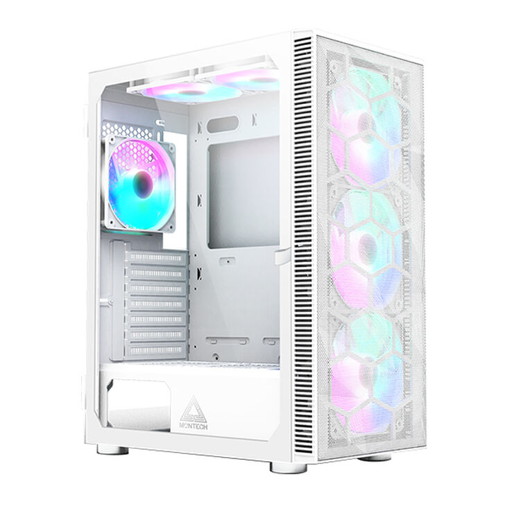 Caja ATX Montech X3 Mesh RGB Vidrio Templado Blanco image number 0