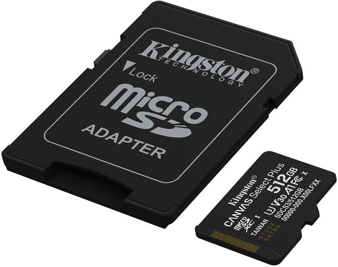 Tarjeta de Memoria Kingston Canvas Select Plus Gen3 150MB/s MicroSDHC UHS-I A1 512GB image number 1