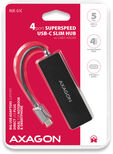 Slim Hub AXAGON HUE-G1C Superspeed USB-C, 4x USB 3.0 - 14cm image number null