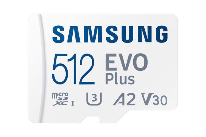 Tarjeta de Memoria Samsung EVO Plus MicroSDXC UHS-I C10 U3 V30 512GB A2 + Adaptador SD image number 0