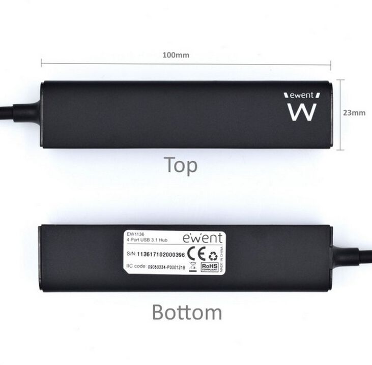 Hub USB Ewent 4 Portas USB 3.1 Gen 1 - C/ Alimentación image number 4