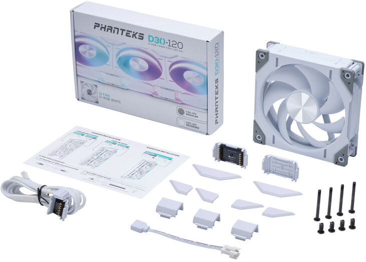 Ventilador Phanteks D30 PWM D-RGB Blanco - 120mm image number 5