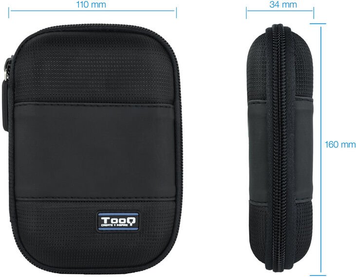 Caja Protectora Tooq Discos 2.5" Negro image number 1