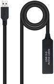 Cable USB 3.0 Nanocable Prolongador USB-A M/F 10 M Negro image number null