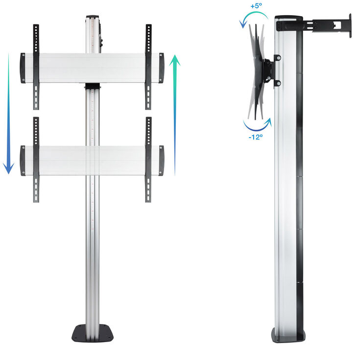 Soporte de Chão Tooq THE TOWER 37" a 70" Máx. 70Kg Alumínio image number 2