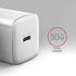 Cargador de pared AXAGON ACU-PD30W, 1 puerta (USB-C), PD3.0/PPS/QC4+/SFC/AFC/Apple, 30 W, Blanco image number null