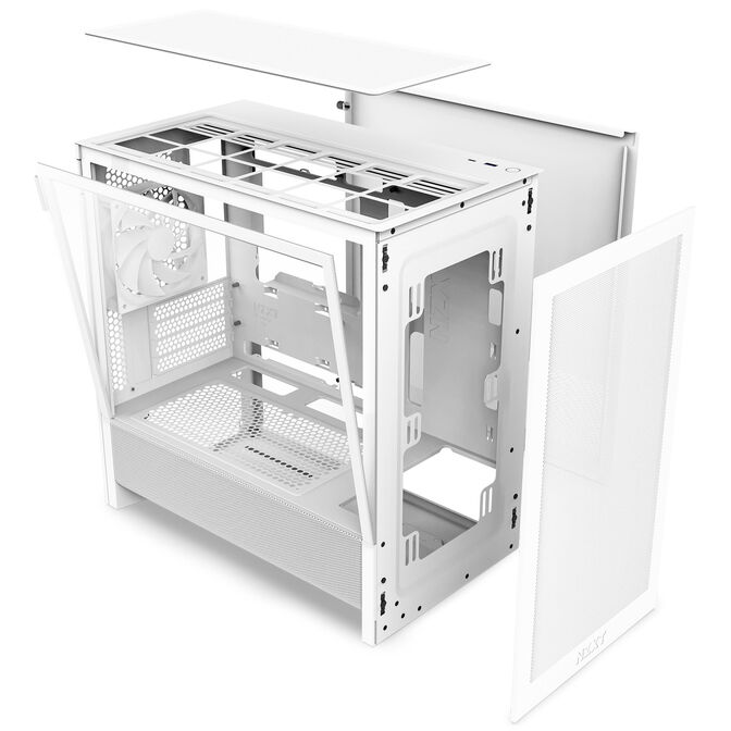 Torre Micro-ATX NZXT H3 Flow Blanca Cristal Templado image number 11