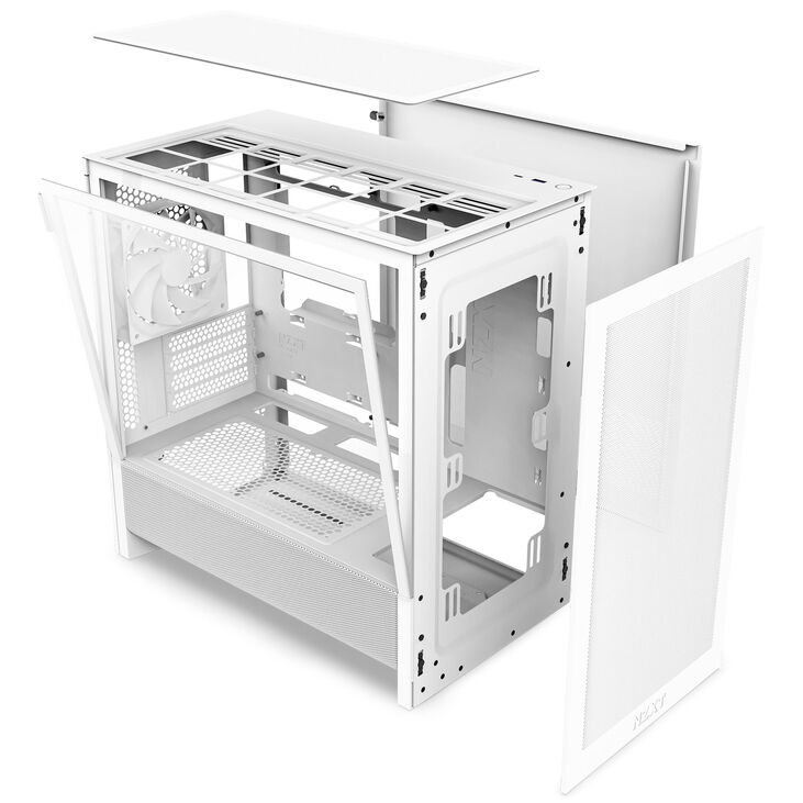 Torre Micro-ATX NZXT H3 Flow Blanca Cristal Templado image number 11
