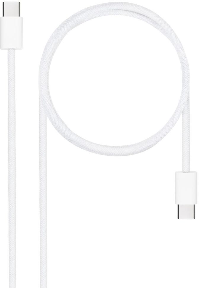 Cable USB 2.0 60W 3A Nanocable USB-C M/M 1 M Branco image number 0