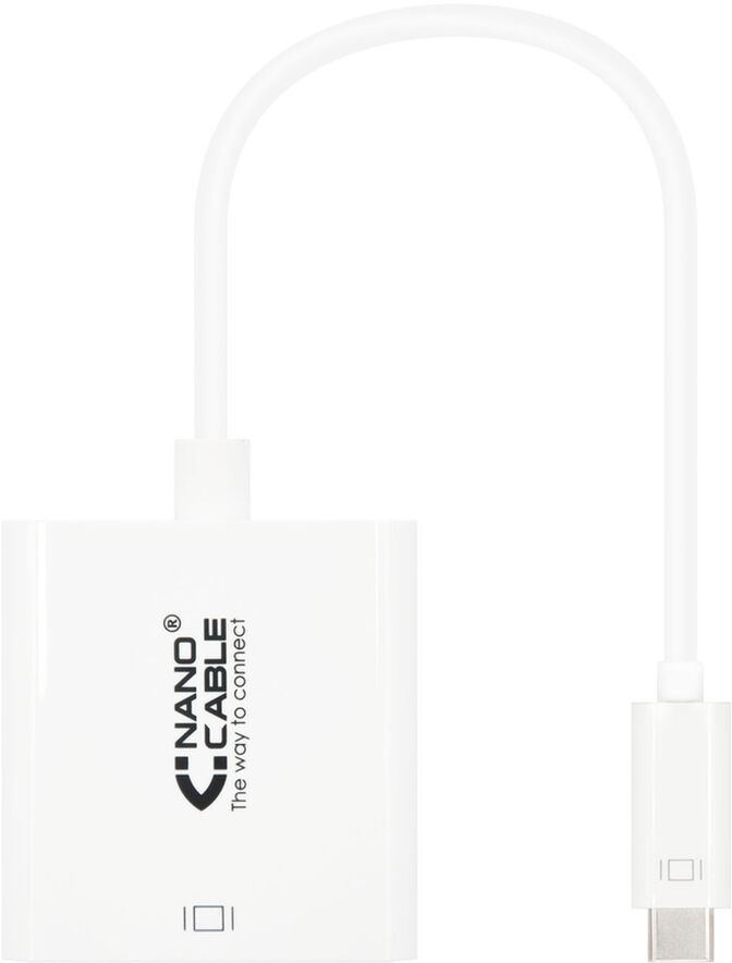 Adaptador NanoCable USB-C M para DVI-D F 15 CM Blanco image number 0
