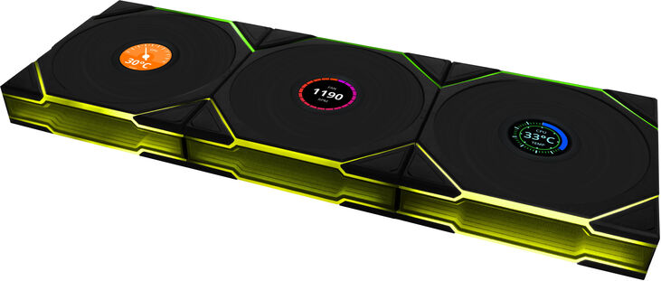 Ventilador Lian Li UNI FAN TL120 LCD Wireless RGB Reverse PWM Negro 120mm (Pack 3) image number 3