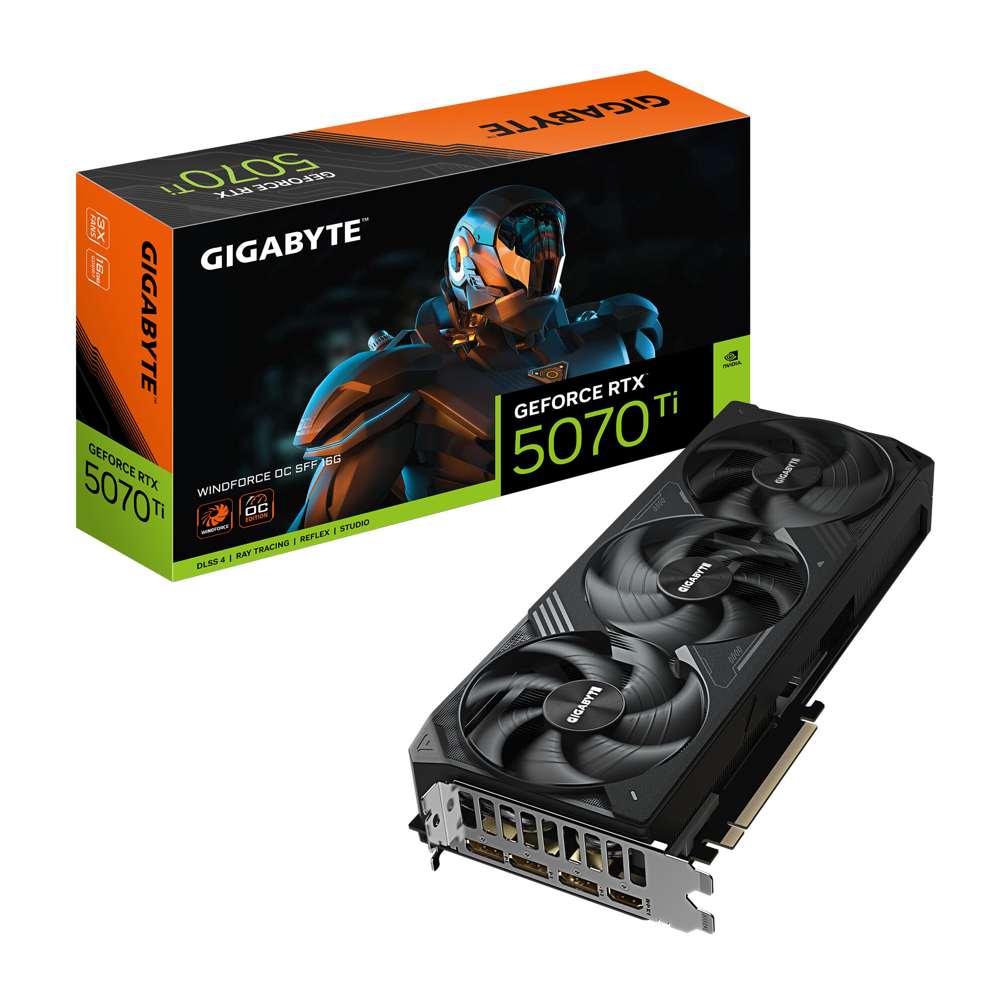 Tarjeta Gr&aacute;fica Gigabyte GeForce&reg; RTX 5070 Ti Windforce OC SFF 16GB GDDR7 DLSS4