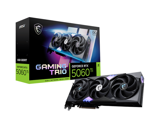 Tarjeta Gr&aacute;fica MSI GeForce&reg; RTX 5060 Ti GAMING TRIO OC 8GB GDDR7 DLSS4 image number 0