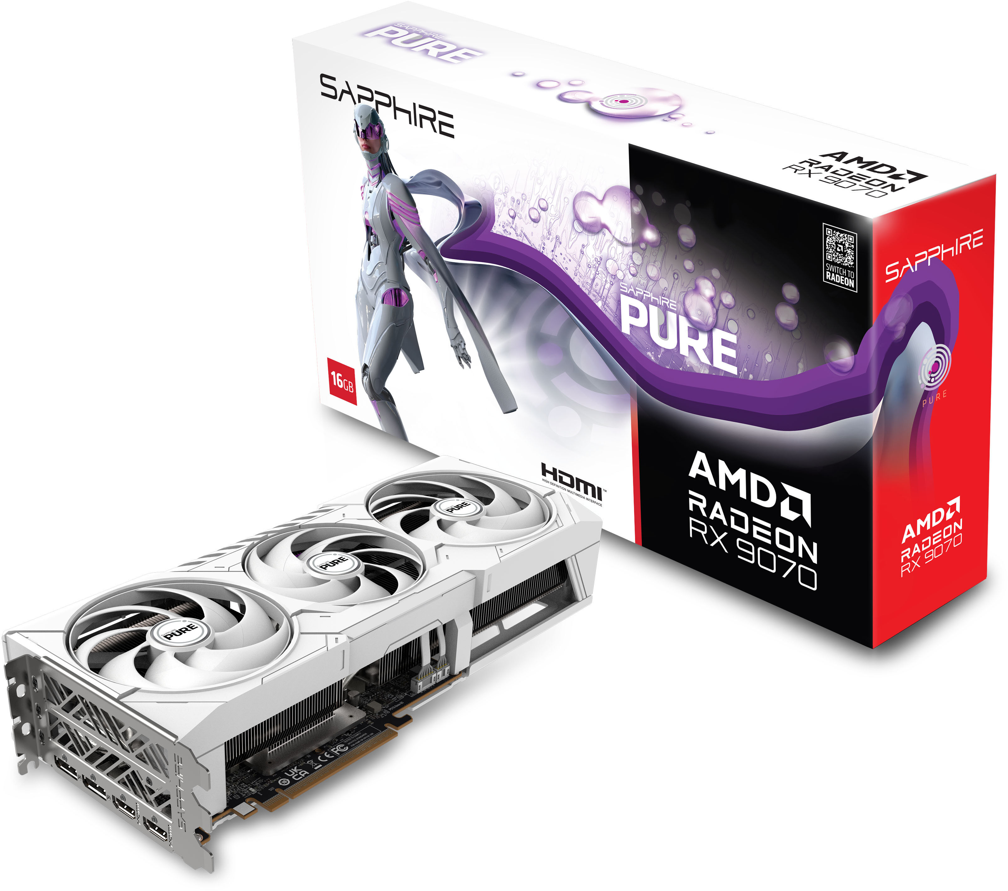 Tarjeta Gr&aacute;fica Sapphire Radeon RX 9070 Pure OC 16GB GDDR6