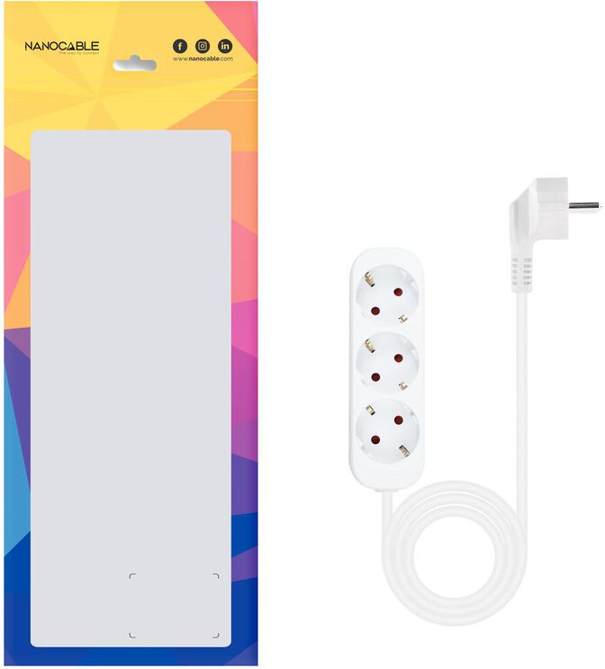 Regleta Nanocable 3 Tomas 1.4 M Blanco image number 2