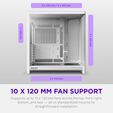 Torre ATX NZXT H6 Blanca Cristal Templado image number null