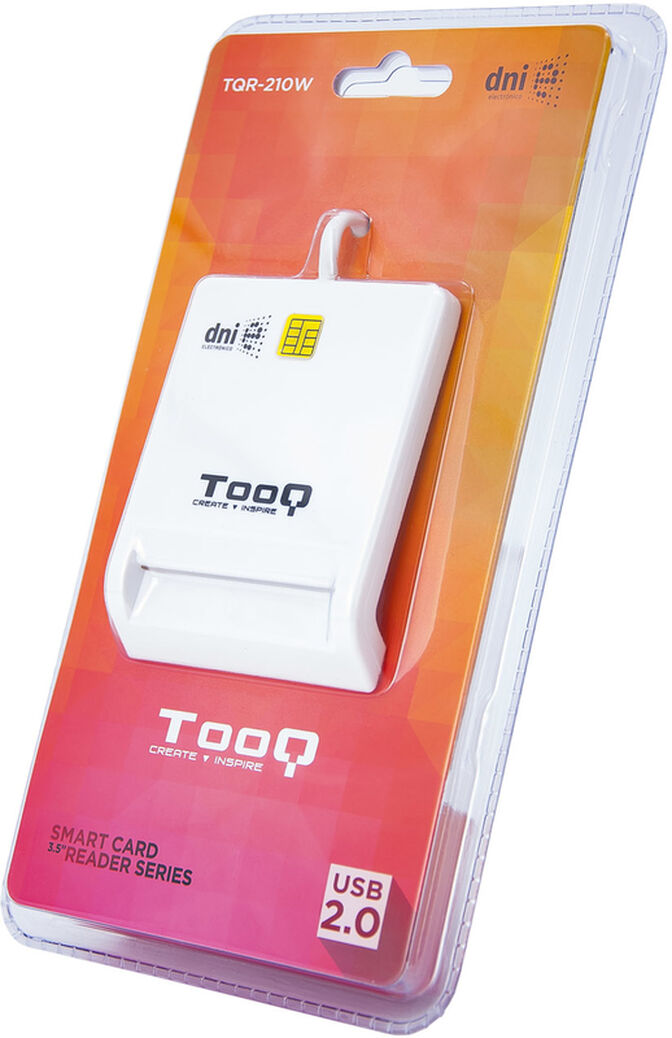 Lector de Tarjetas Tooq - Tarjetas Inteligentes / DNI 4.0 USB 2.0 Blanco image number 2