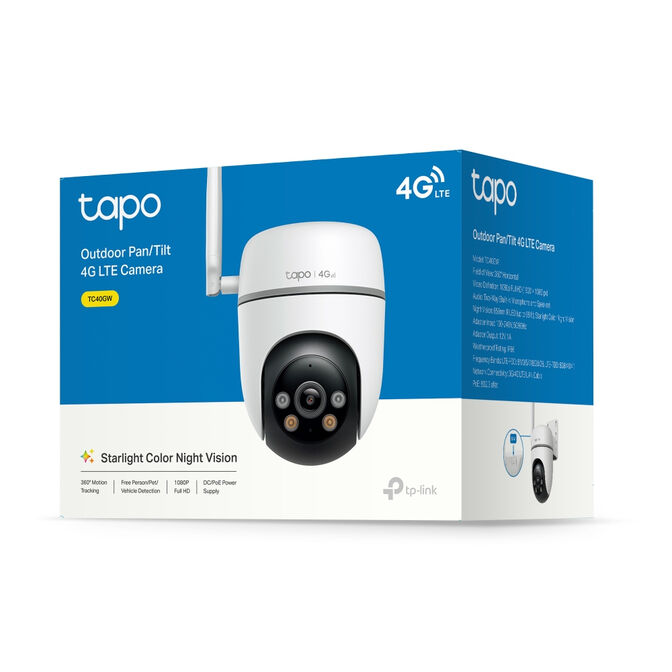 C&aacute;mara de Vigilancia TP-Link Tapo TC40GW Pan/Tilt 1080 Full HD Outdoor IP66 Security Wi-Fi + 4G LTE image number 3