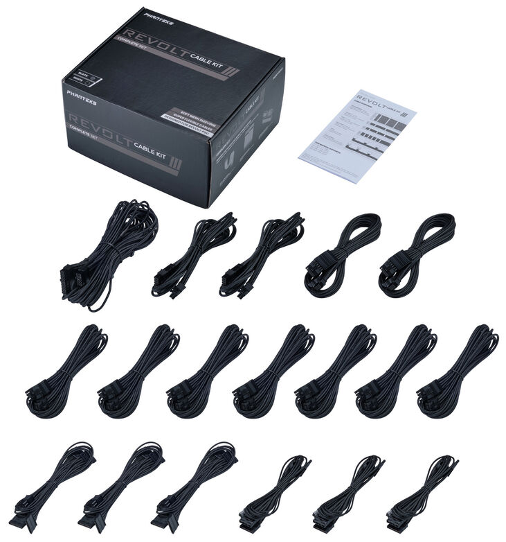 Kit Cables Phanteks Revolt Set Completo Negro image number 0
