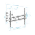 Soporte de Pared Tooq Inclinable 3 Pivotes 37" a 70" M&aacute;x. 35kg Negro image number null