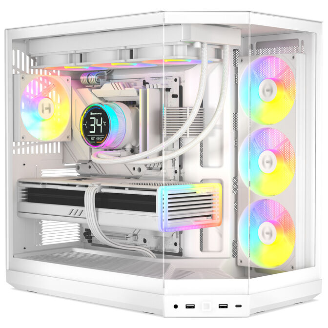 Caja E-ATX Hyte Y50 Vidrio Templado Blanco image number 1
