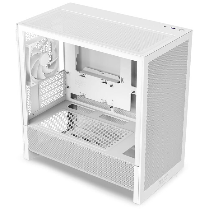 Torre Micro-ATX NZXT H3 Flow Blanca Cristal Templado image number 1
