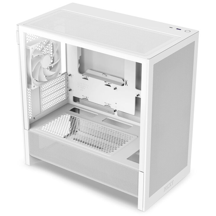 Torre Micro-ATX NZXT H3 Flow Blanca Cristal Templado image number 1