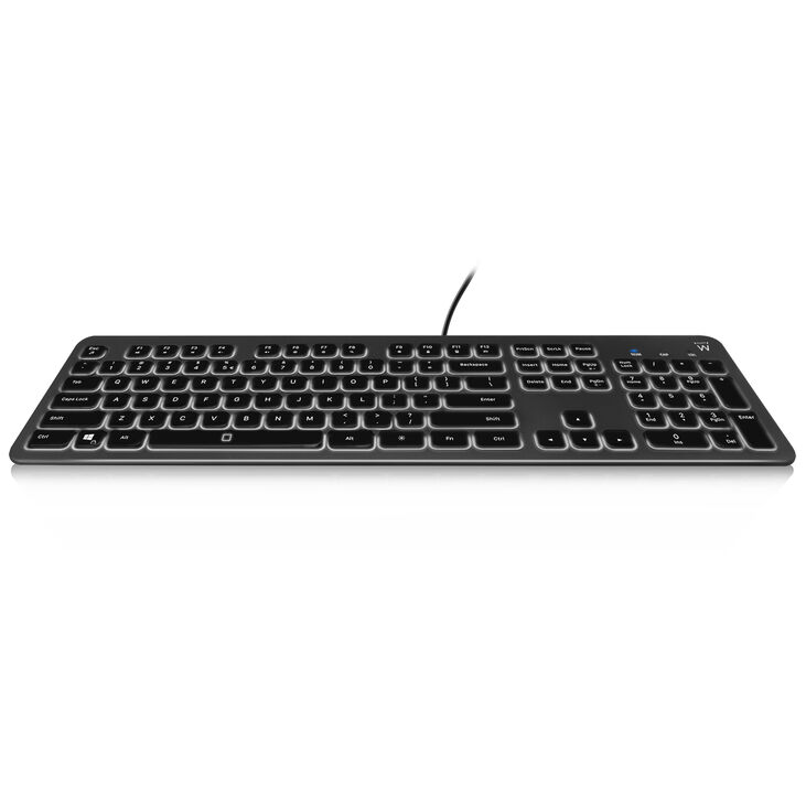 Teclado Ewent EW3270 Silent Retroiluminado PT Preto image number 0
