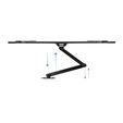 Soporte de Pared Tooq Tilt 3 Pivots 37" a 70" Max. 50kg Negro image number null