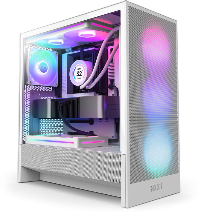 Torre  ATX NZXT H5 Flow RGB Compact Blanca image number 0