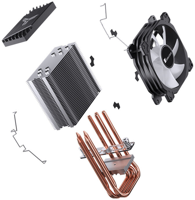 Ventilador CPU Jonsbo CR-1400E ARGB Negro - 92mm image number 6