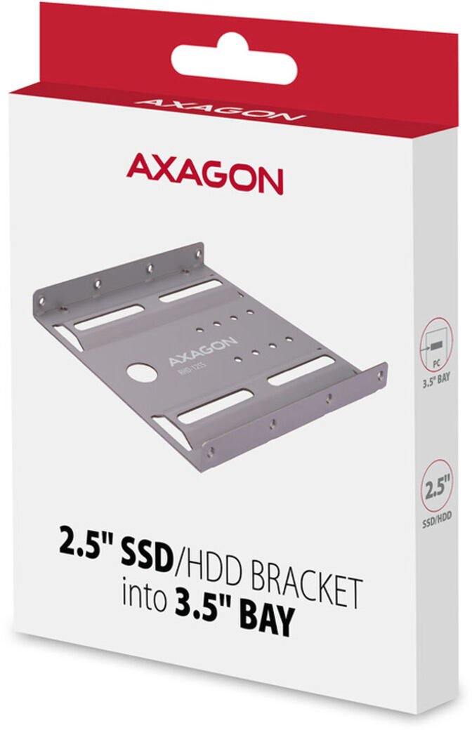 Adaptador AXAGON RHD-125S 2.5" HDD para 3.5" Gris image number 4