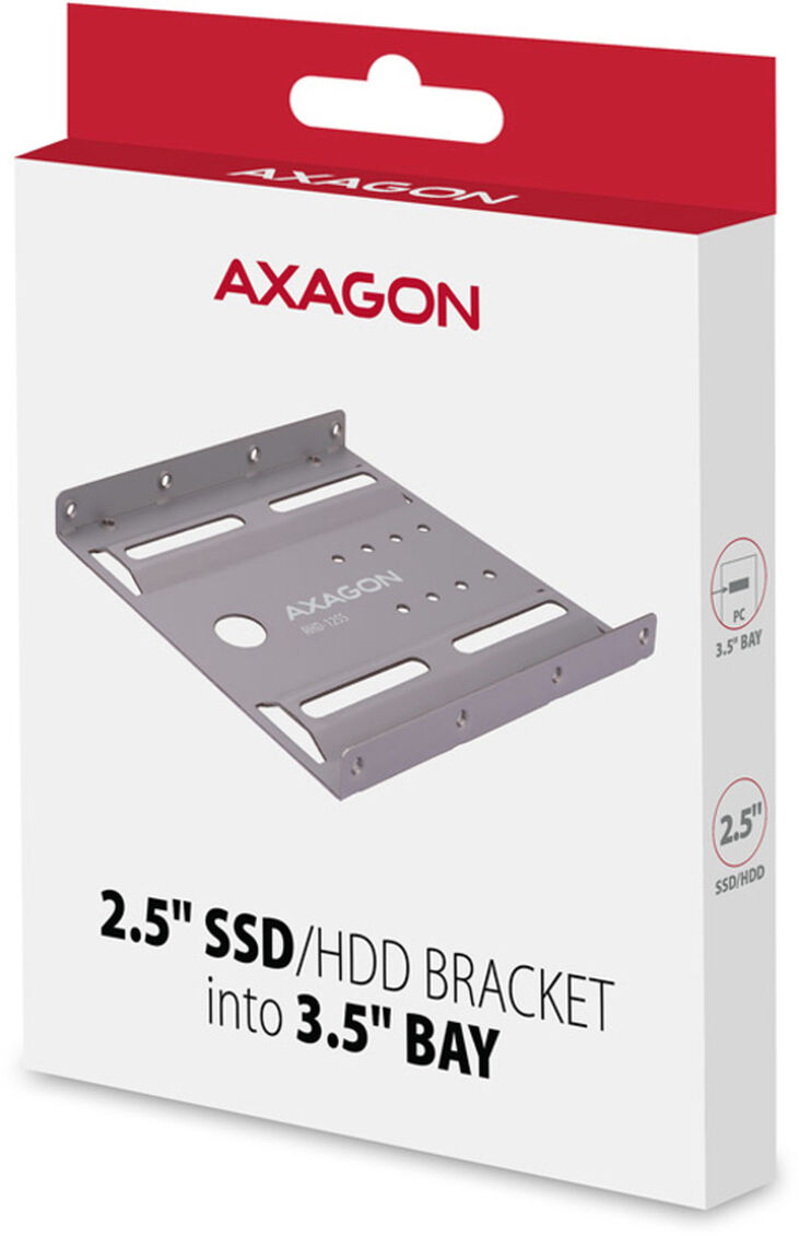 Adaptador AXAGON RHD-125S 2.5" HDD para 3.5" Gris image number 4
