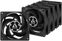 Ventilador Arctic P8 PWM PST 80mm (Pack 5) - Negro