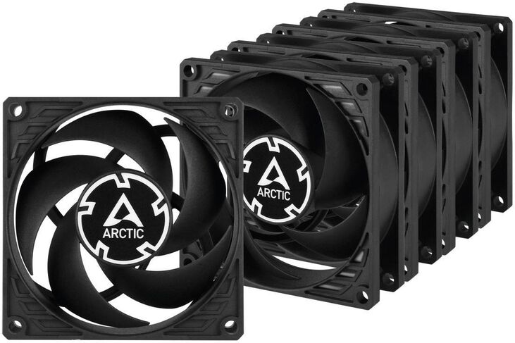 Ventilador Arctic P8 PWM PST 80mm (Pack 5) - Negro image number 0
