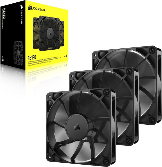 Ventilador Corsair RS120 PWM Negro 120mm (Pack 3) image number 5
