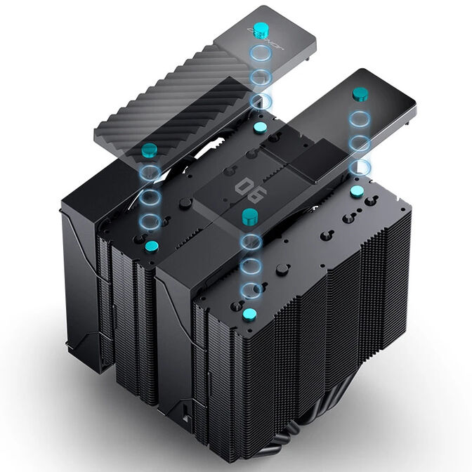 Ventilador CPU Jonsbo CC90 Dual Tower con Display Negro - 2x 130mm image number 11