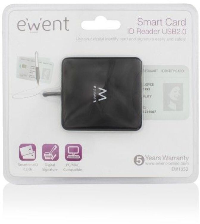 Lector de Tarjetas Inteligentes Ewent USB 2.0 Negro image number 4