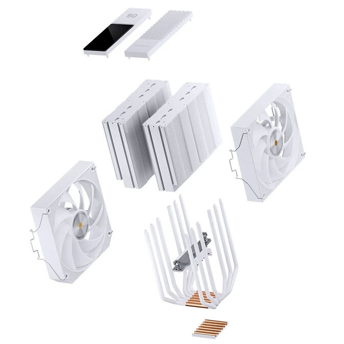 Ventilador CPU Jonsbo CC90 Dual Tower con Display Blanco - 2x 130mm image number 15