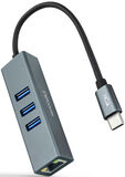 Adaptador Gigabit NanoCable USB-C a Ethernet Gigabit 10/100/1000 Mbps / 3x USB 3.0 15 CM Gris image number null