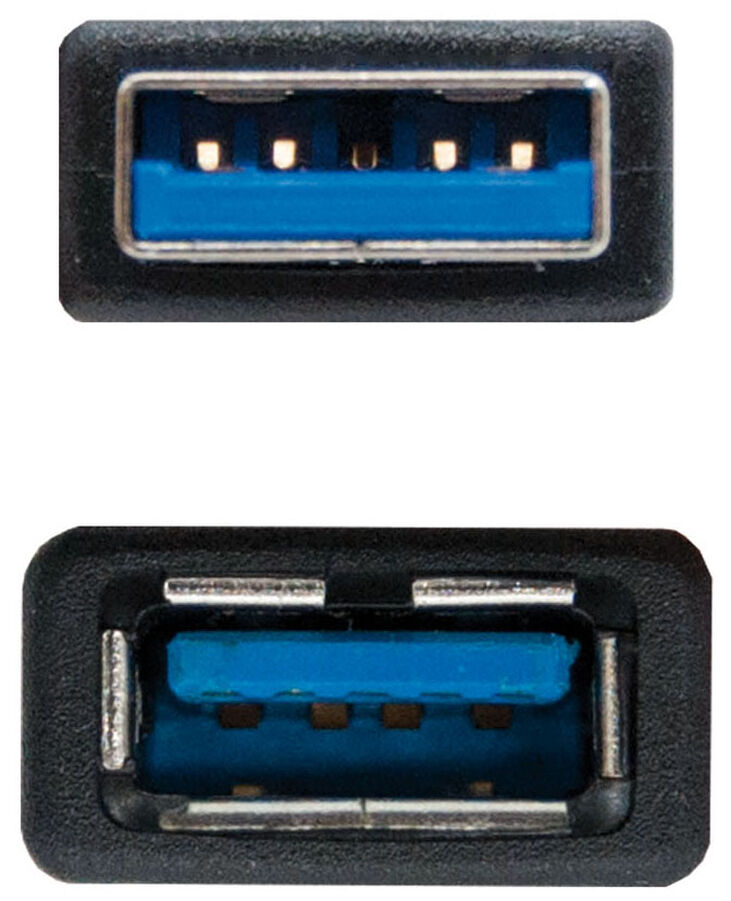 Cable USB 3.0 Nanocable USB-A M/F 3 M Negro image number 2