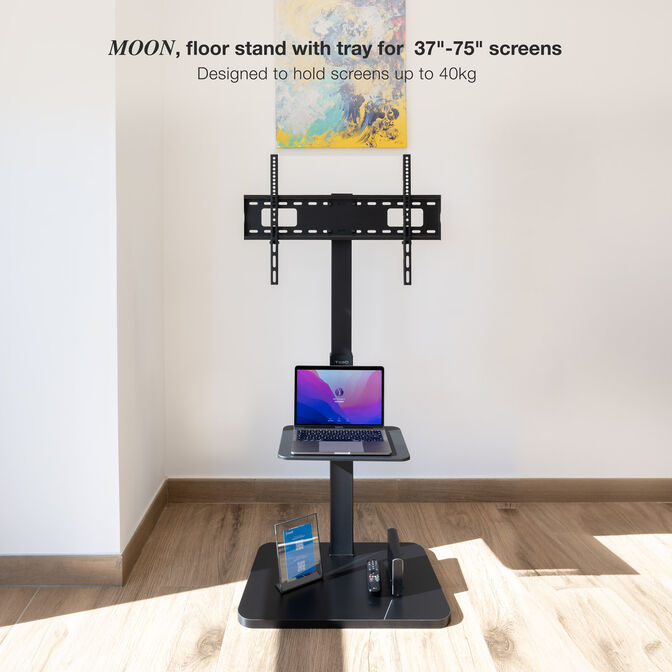 Soporte Suelo Fixo Tooq MOON 37" a 75" M&aacute;x. 40Kg Negro image number 8