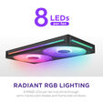Ventilador NZXT F280 RGB Core Single-Frame Negras - Duplo Vent&iacute;lador 140mm (280mm) image number null