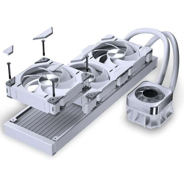 Water Cooler CPU Phanteks Glacier One 360D30 DRGB X2 Blanco - 360mm image number 3