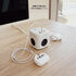 Cubo Nanocable con 3 Tomas y 3 USB con interruptor Blanco image number null