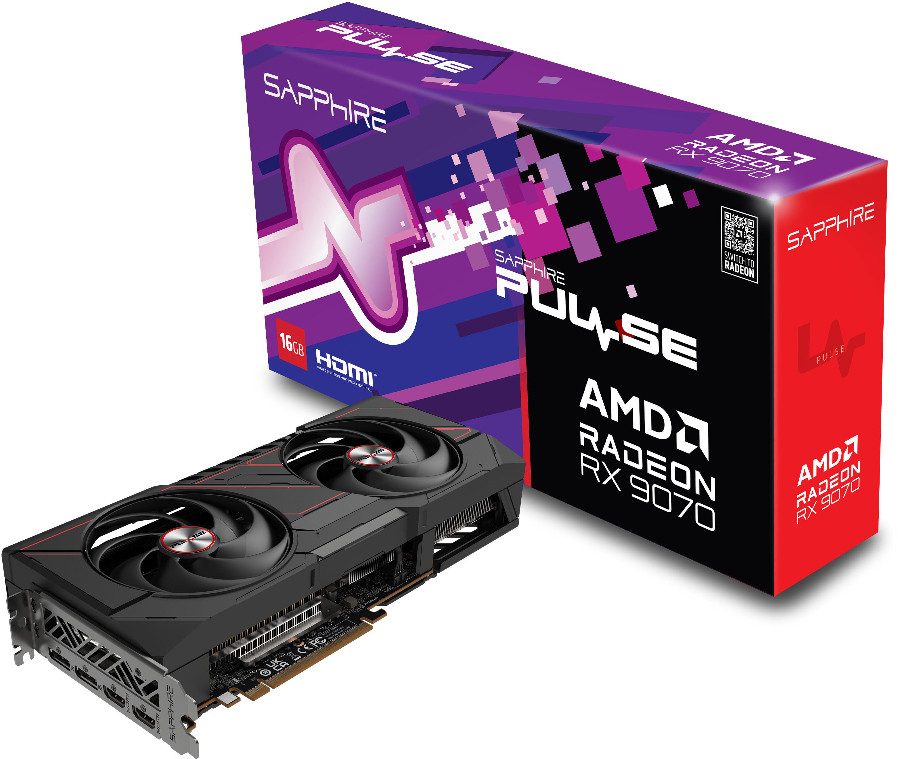 Tarjeta Gr&aacute;fica Sapphire Radeon RX 9070 Pulse 16GB GDDR6