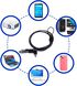 Candado de Seguridad Ewent EW1239 NanoSaver 1.8m con Llave image number null