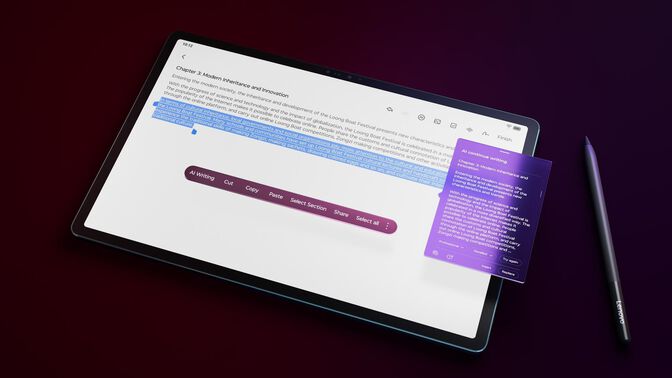 Tablet Lenovo Yoga Tab Plus TB520FU 12.7" (16 / 256GB) 3K 144Hz WiFi Tidal Teal + Funda con Teclado + Pen image number 25