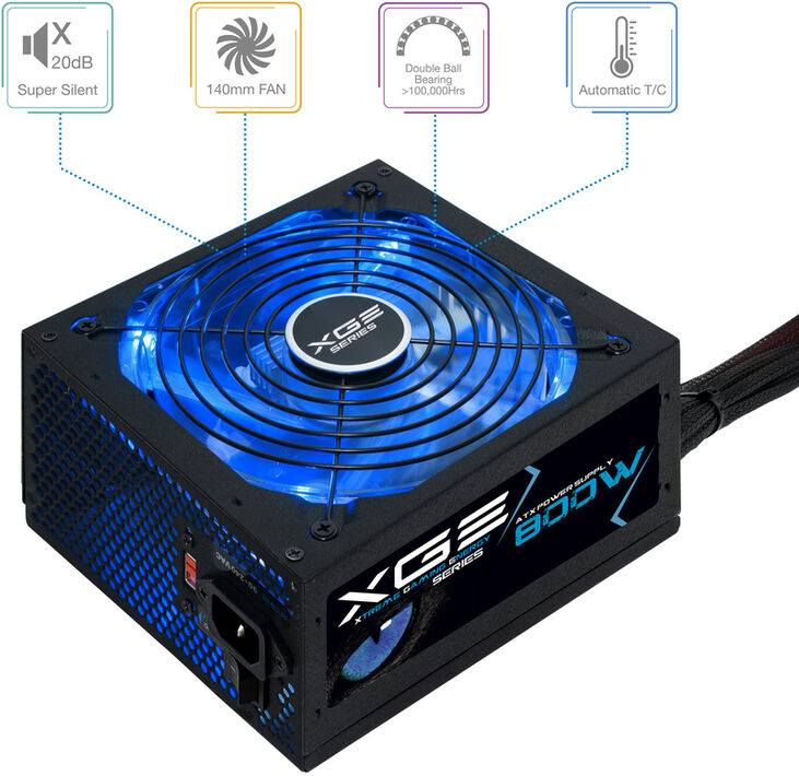 Fuente Alimentación Tooq Xtreme Gaming Energy II 800W 80+ Bronze c/LED image number 1